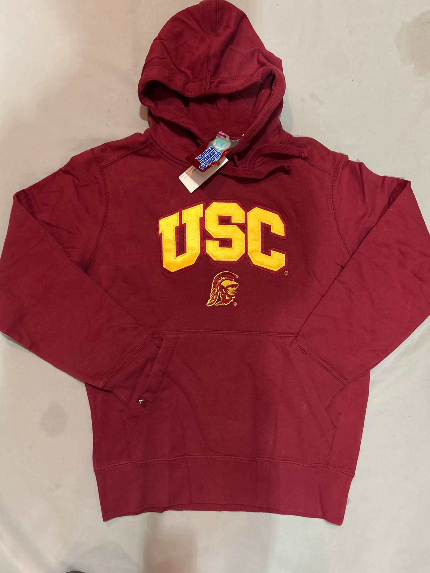 Trojans Collegiate Antigua Men Pullover Pocketed Hoodie