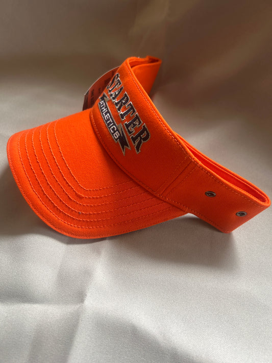 Starter Athletics Men/Women Orange Vintage Strap Back Sun Visor