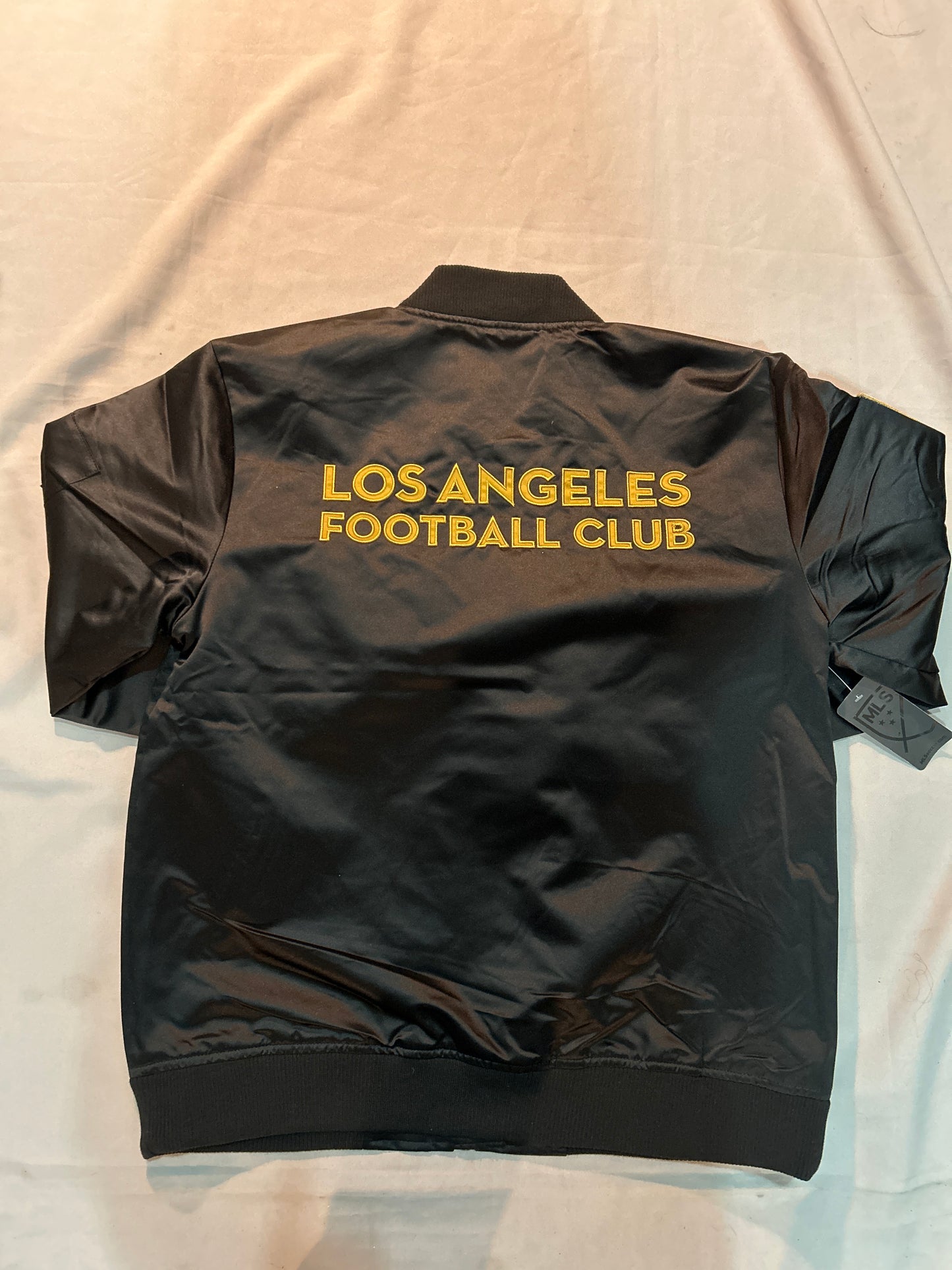 Los Angeles LAFC MLS Mitchell & Ness Lightweight Satin Men Bomber Jacket
