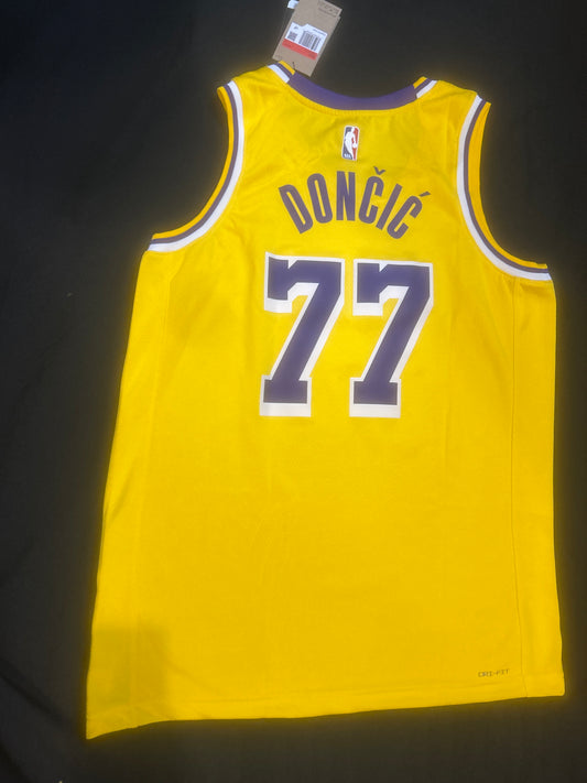 Los Angeles Lakers NBA #77 Luka Donnic Icon Edition Swingman Men Jersey