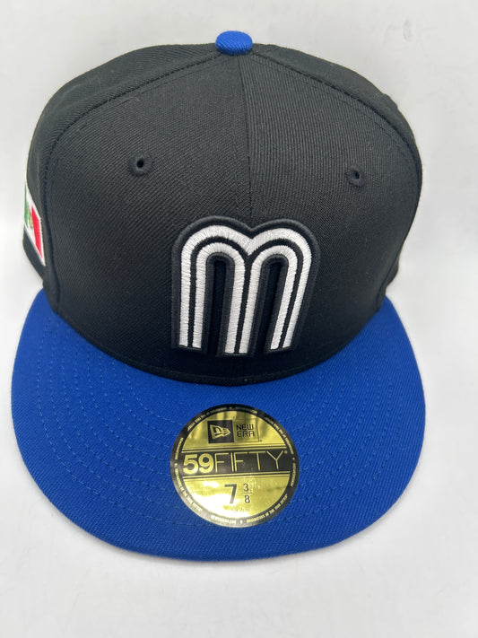 México World Classic Baseball New Era 59Fifty Fitted Hat Black/Royal Blue