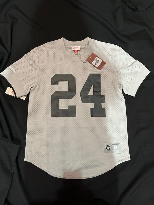 Las Vegas Raiders NFL MITCHELL & NESS THROWBACKS Mesh WOODSON #24 Crewneck