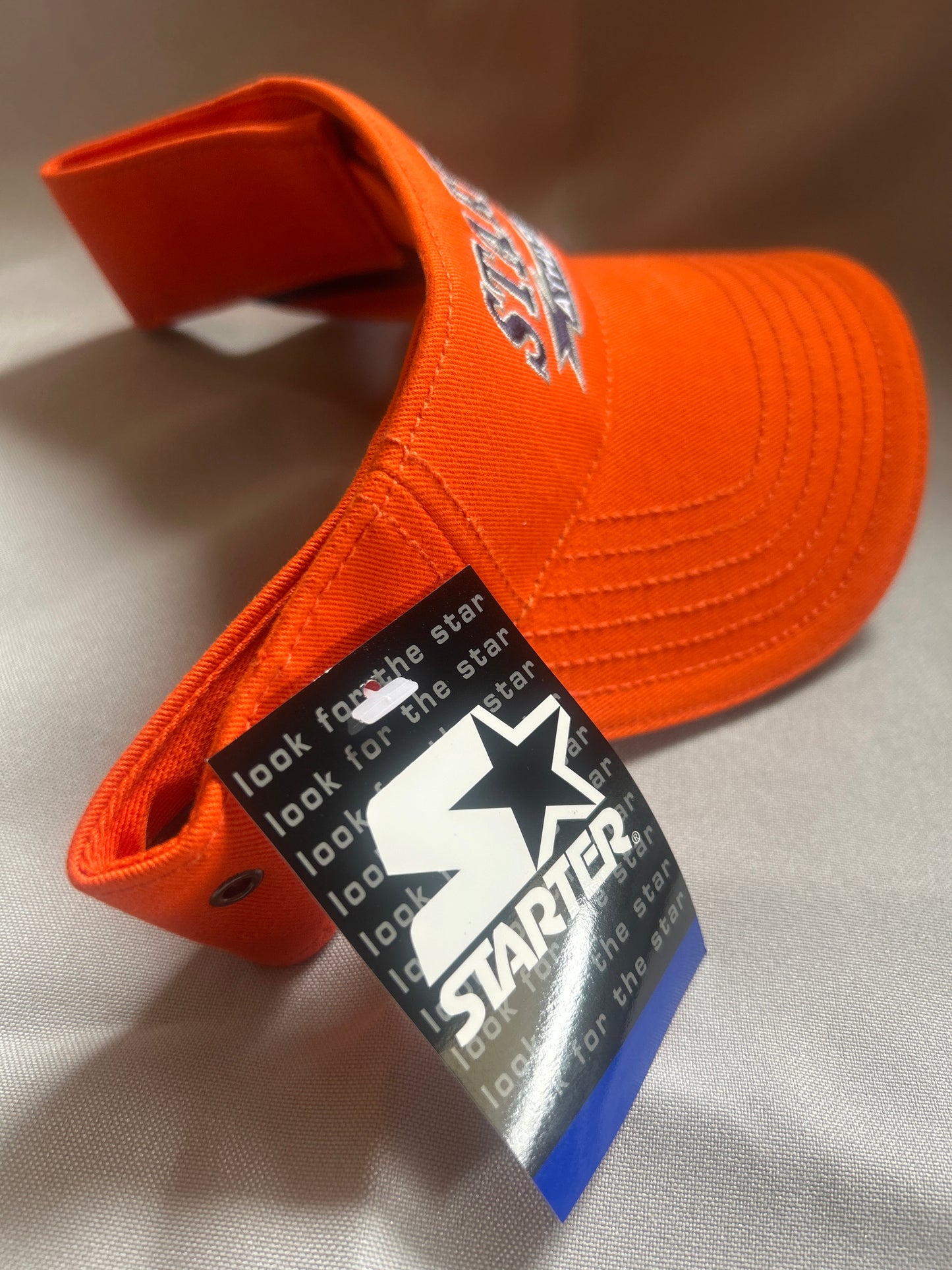 Starter Athletics Men/Women Orange Vintage Strap Back Sun Visor
