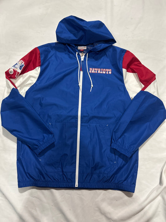 New England Patriots NFL Mitchell & Ness Throwbacks Full Zip Men Windbreaker