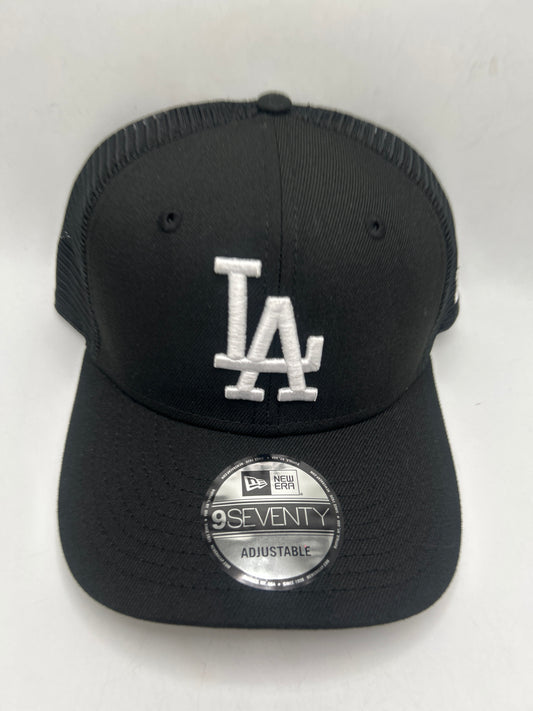 Los Angeles Dodgers MLB New Era Genuine Merchandise 9Seventy Black Adjustable Trucker Hat