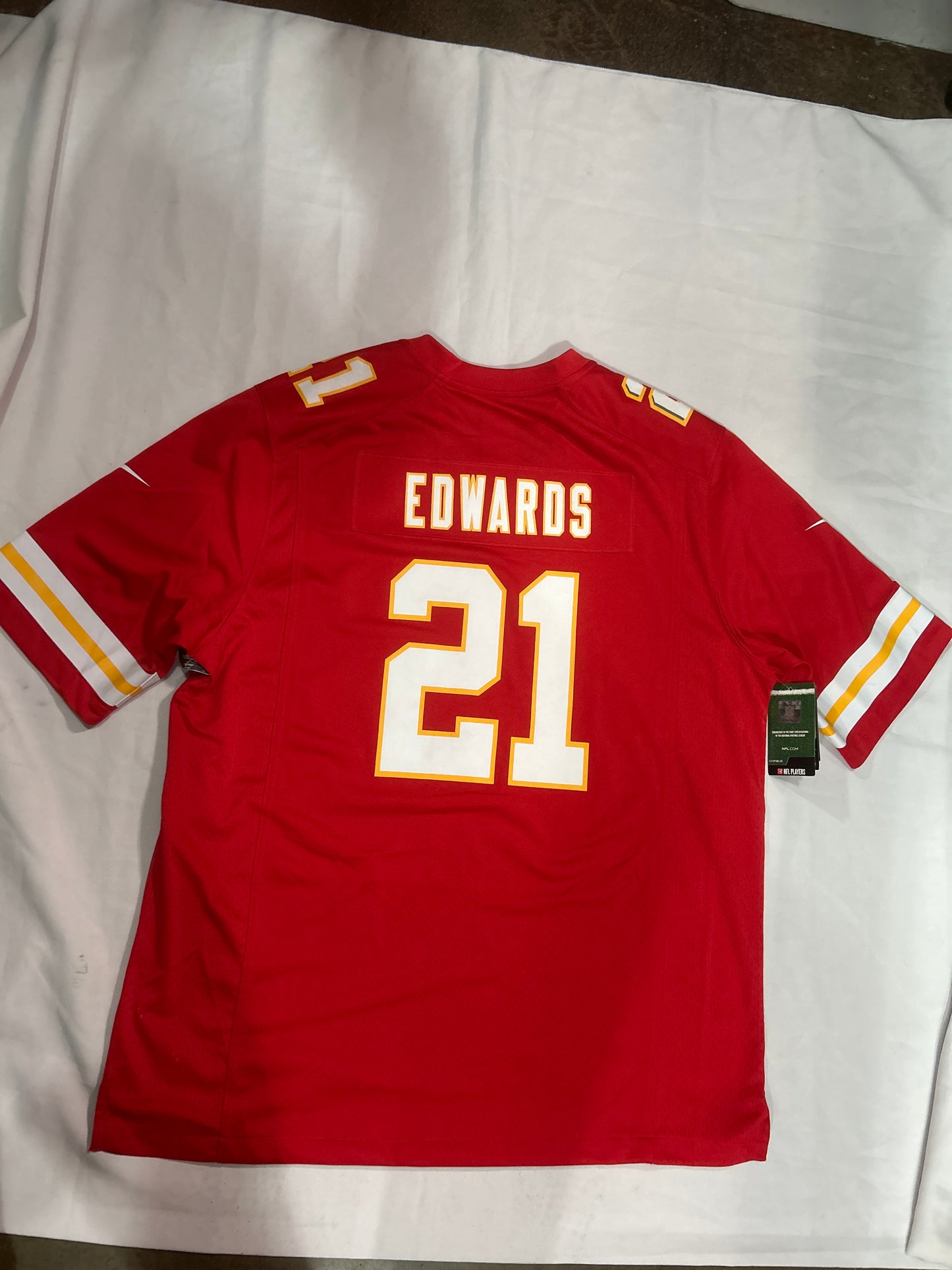 Kansas City Chiefs NFL Nike On Field #21 Edwards Men Jersey
