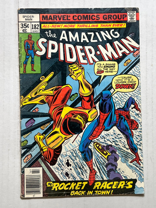 The Amazing Spider-Man By Marvel Comics Group “The Rocket Racer’s Back in Town!” #182 1987 Comic Book