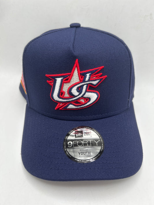 USA 2026 World Series Baseball Classic Navy New Era 9Fifty A-Frame Youth Adjustable Hat