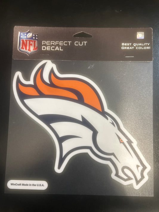 Denver Broncos NFL Perfect Cut Decal 8x8
