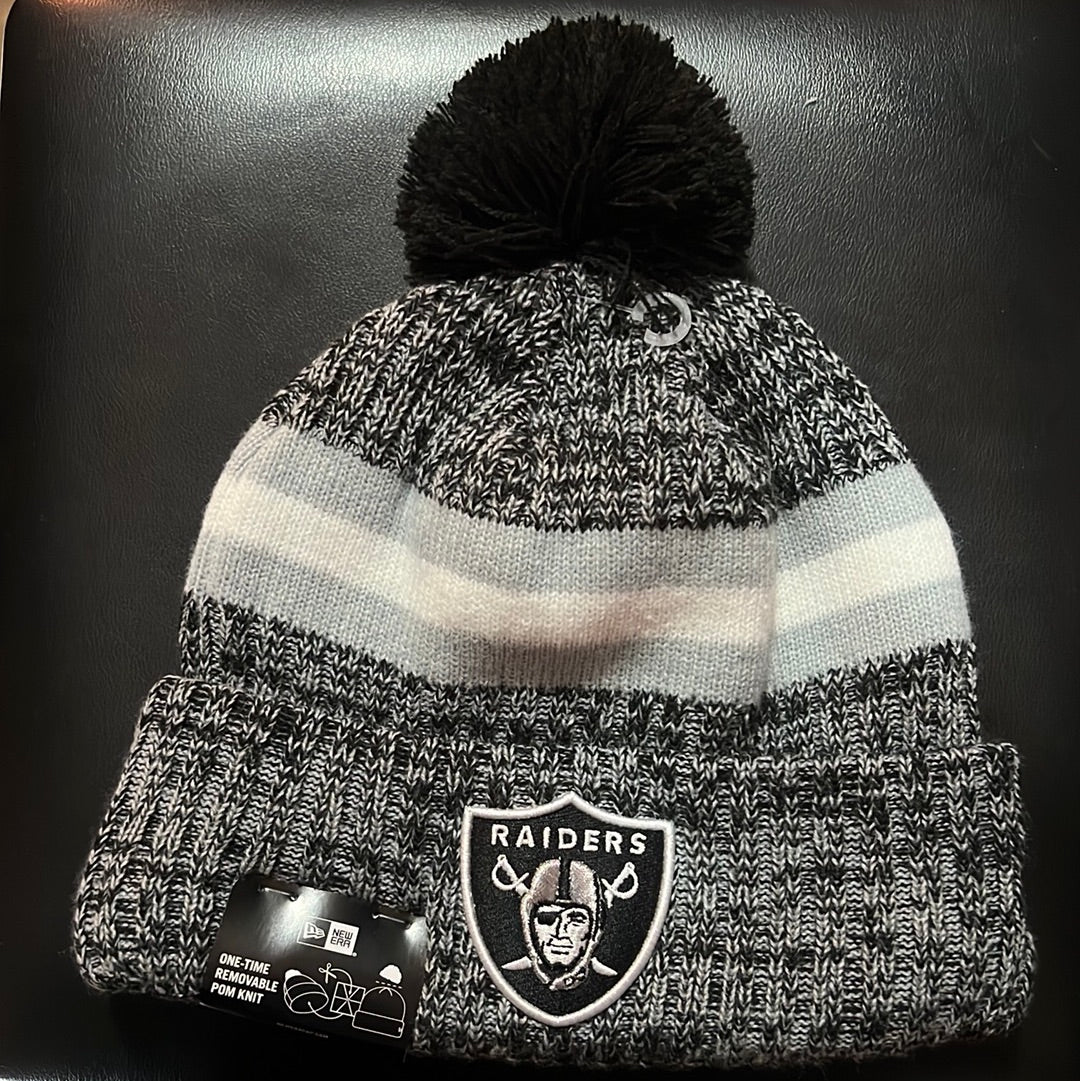 Las Vegas Raiders NFL New Era Knit Pom Beanie โ Joe's Sports World LLC