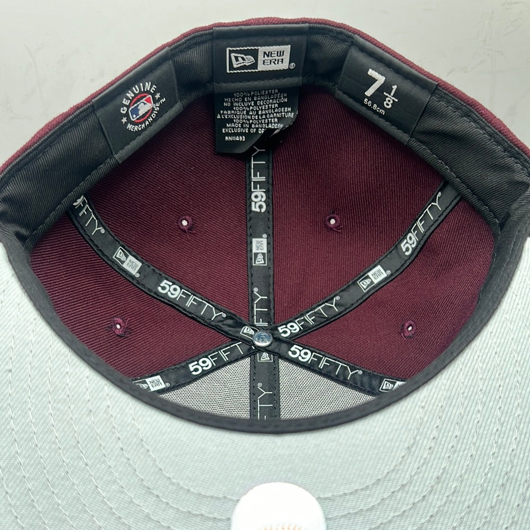 Los Angeles Dodgers MLB New Era 59Fifty Genuine Merchandise Cardinal Fitted Hat