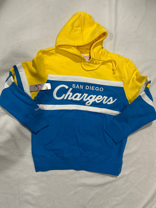 Los Angeles Chargers NFL Mitchell & Ness Throwbacks Men Coach Hoodie