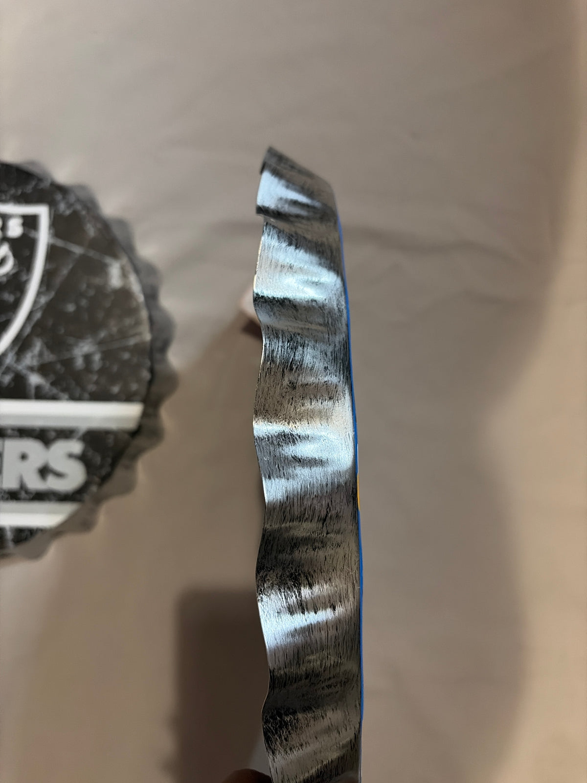 Las Vegas Raiders FOCO NFL Bottle Cap Sign Metal 13 1/2in ,1 1/2 in
