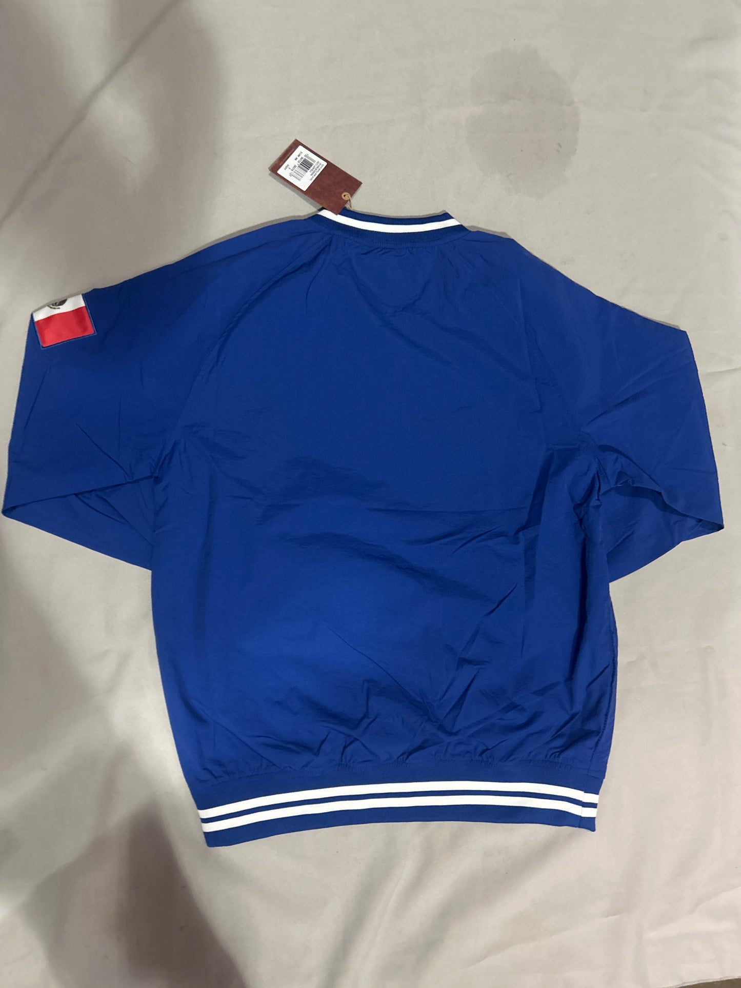 Los Angeles Dodgers MLB Mitchell & Ness Cooperstown Collection Royal Blue / Vintage Mexico Flag Nylon Pullover Jacket