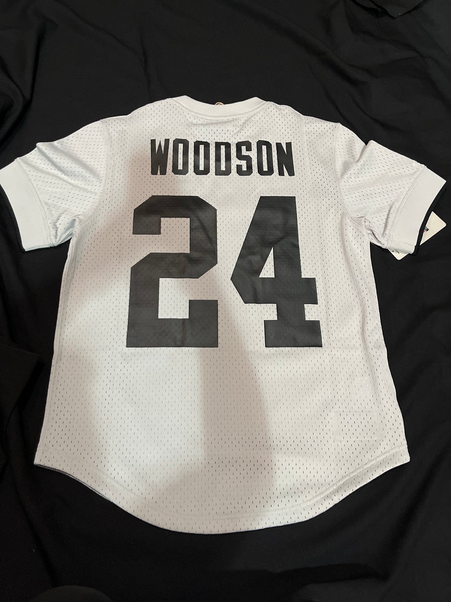 Las Vegas Raiders NFL MITCHELL & NESS THROWBACKS Mesh WOODSON #24 Crewneck