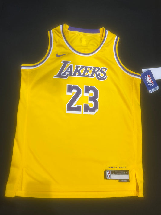 Los Angeles Lakers NBA Nike Dri-Fit #23 LeBron James Swingman Icon Edition Youth Jersey