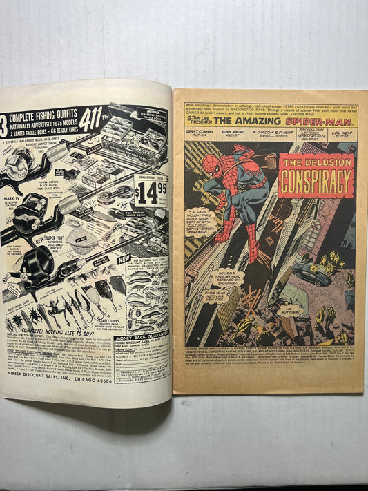 The Amazing Spider-Man by Marvel Comics Group “The Delusion Conspiracy!” #144 May 1975 Comic Book