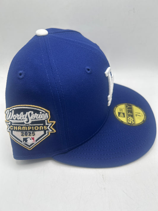 Los Angeles Dodgers MLB New Era 59Fifty 2025 World Series Champions Side Patch Fitted Hat