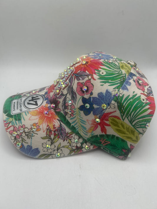 Los Angeles Dodgers MLB 47Clean Up Flower Bedazzled Adjustable Women Hat