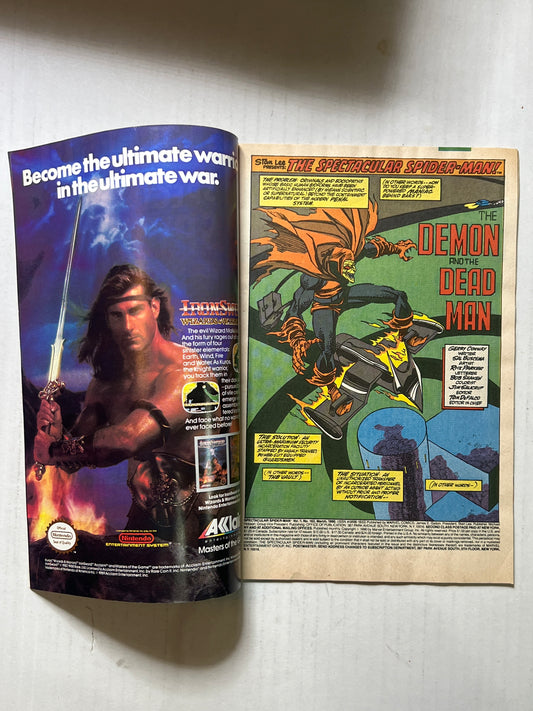 The Spectacular Spider-Man by Marvel Comics Group “The Demon and the Dead Man!” #162 Mar 1990 Comic Book