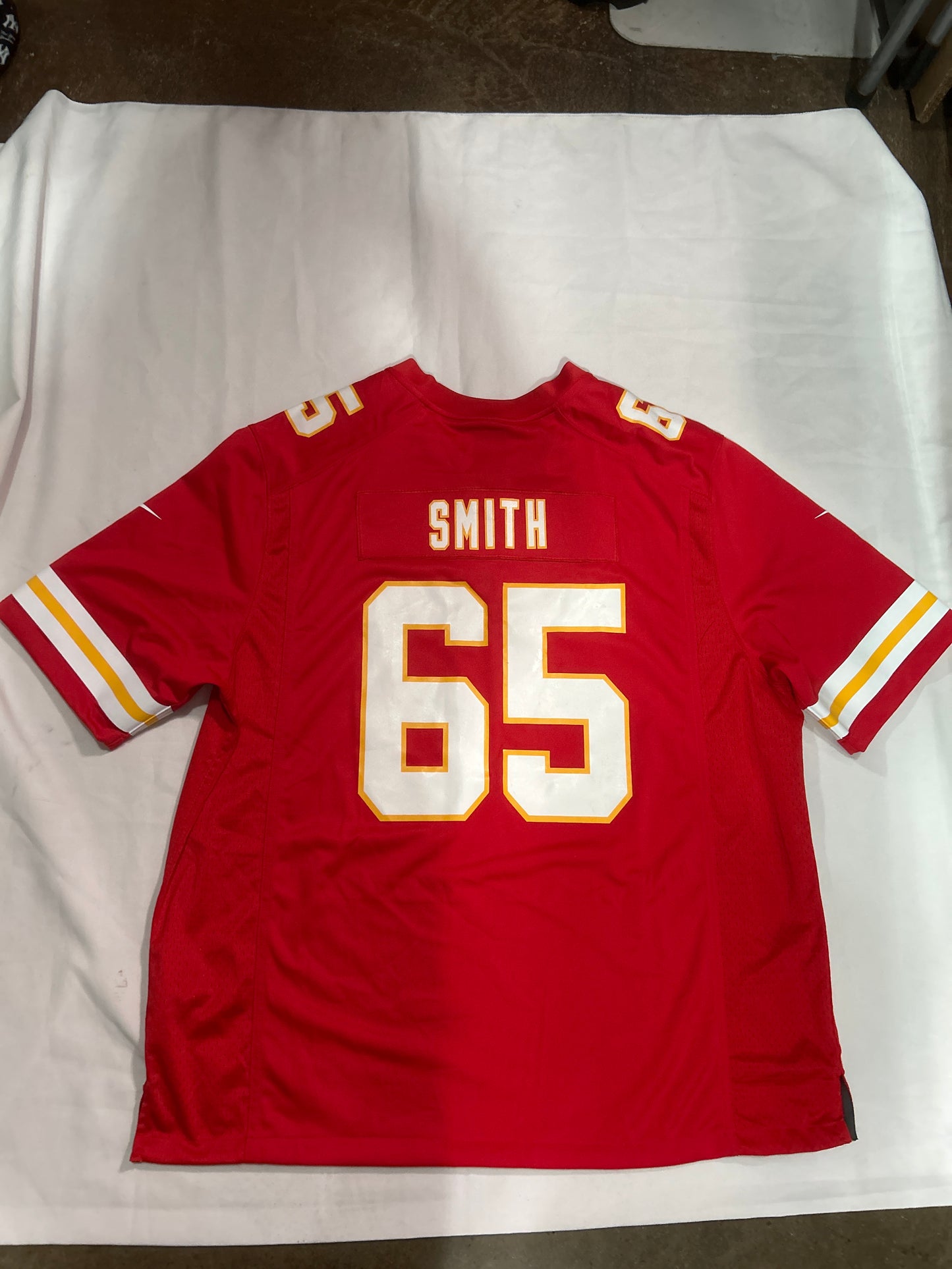 Kansas City Chiefs NFL Nike On Field #65 Smith Men Jersey