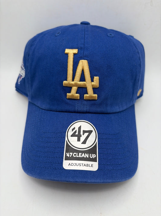 Los Angeles Dodgers MLB 47 Clean up Genuine Merchandise World Series Champions 2025 Gold Adjustable Hat