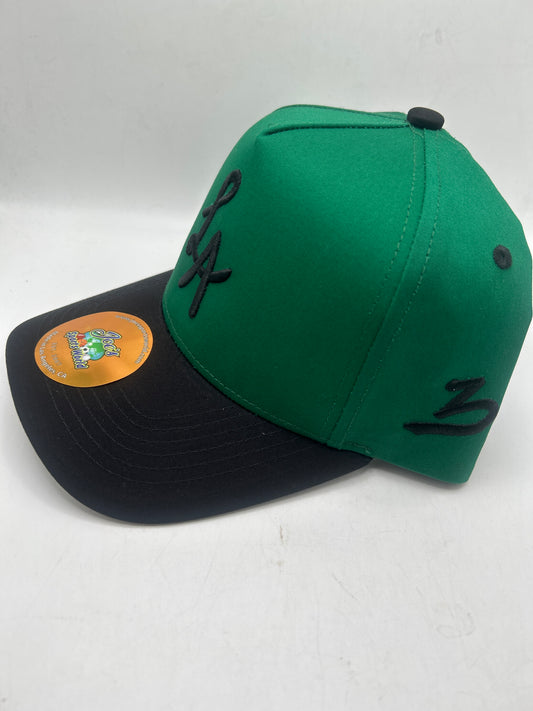 Los Angeles JSW Private Label Green/ Black A-Frame Snapback