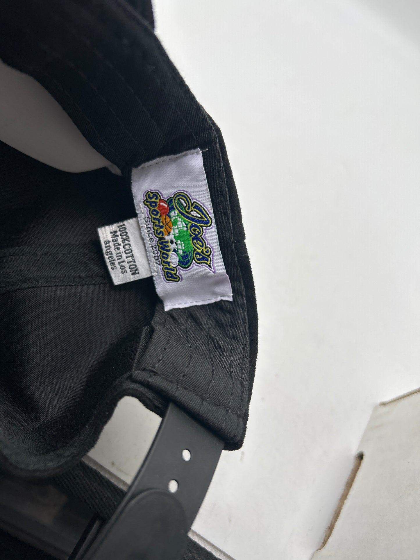 Los Angeles LA California State JSW Private Label Black/Gold Suede A-Frame SnapBack Hat