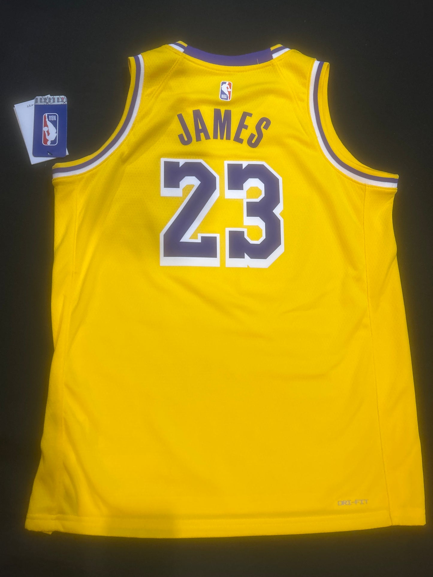 Los Angeles Lakers NBA Nike Dri-Fit #23 LeBron James Swingman Icon Edition Youth Jersey