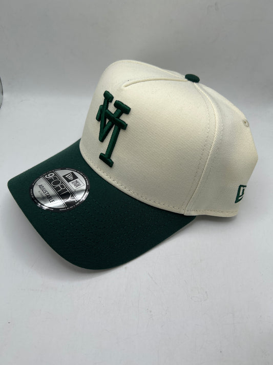 Los Angeles Dodgers MLB New Era 9Forty Upside Down Frame Creme / Jade Adjustable Hat