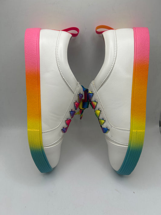 Paris Blues White/Rainbow Tennis Shoes
