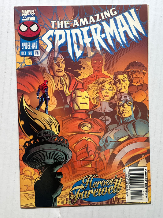 The Amazing Spider-Man by Marvel Comics Group “Heroes’ Farewell” #416 Oct 1996 Comic Book