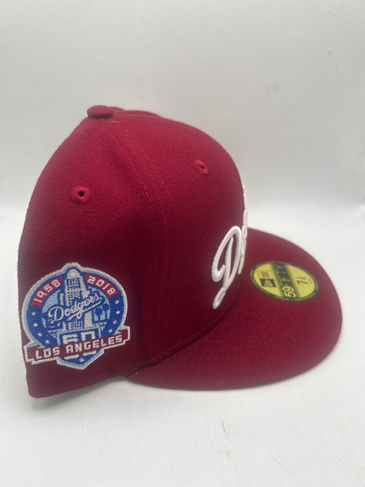 Los Angeles Dodgers MLB 60 Years Cooperstown Collection 1958-2018 59Fifty Fitted Hat