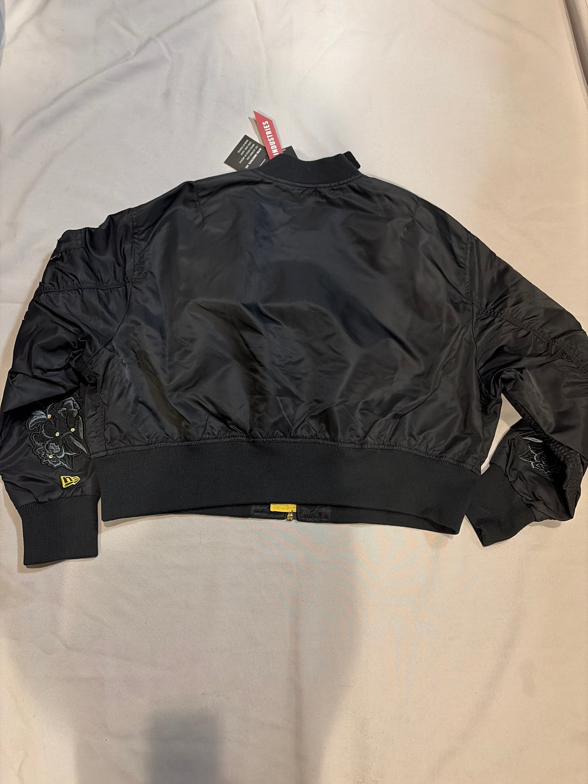 San Francisco 49ers NFL NEW ERA Women Cropper Bomber Jacket