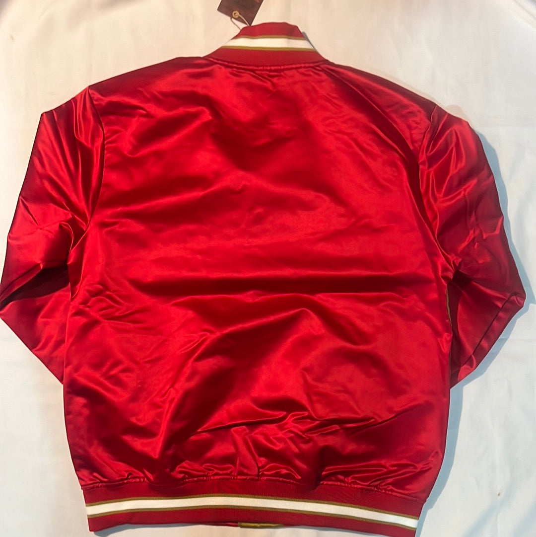 San Francisco 49ers NFL Mitchell & Ness Nostalgia Co Throwback Mens Satin Jacket
