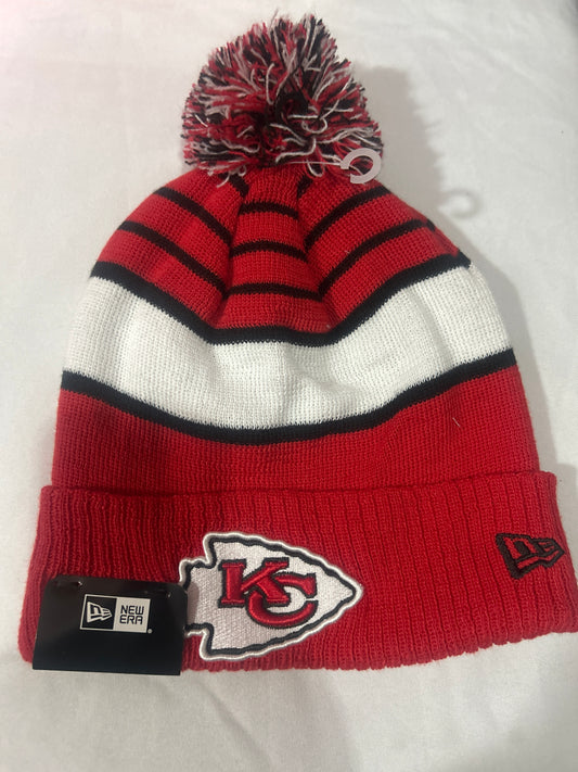 Kansas City Chefs NFL New Era One Time Removable Pom Knit Beanie