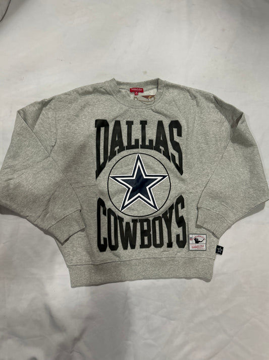 Dallas Cowboys NFL Mitchell & Ness Throwbacks Women Logo LT Crew