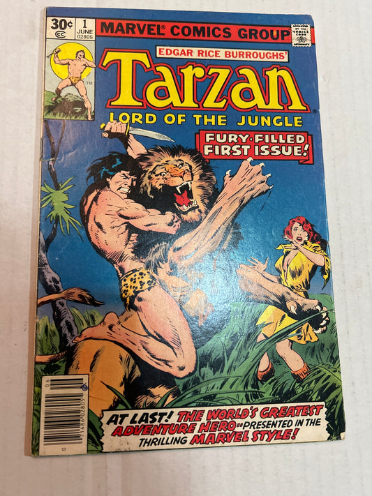 Tarzan Lord of the Jungle by Marvel Comics Group “Fury Filled First Issue!” #1 Comic Book