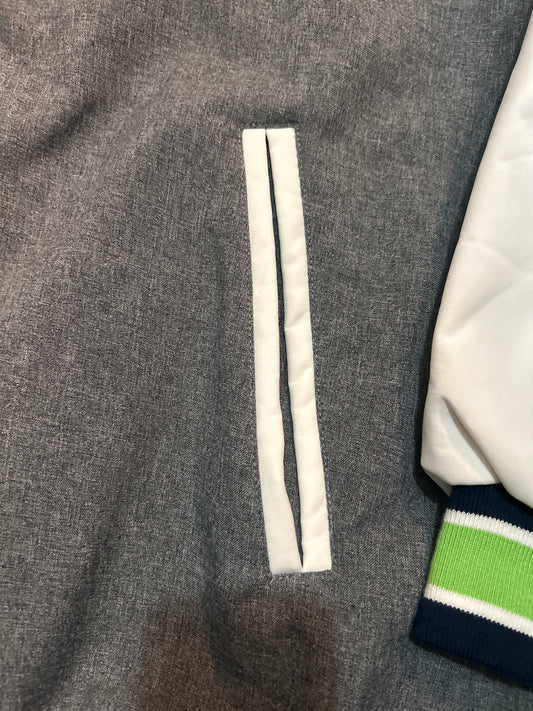 Seattle Seahawks NFL 2013 Super Bowl 48 Champions Gray Varsity Men Jacket
