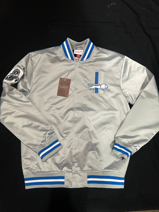 Detroit Lions NFL Mitchell & Ness Throwback Double Down Satin Jacket