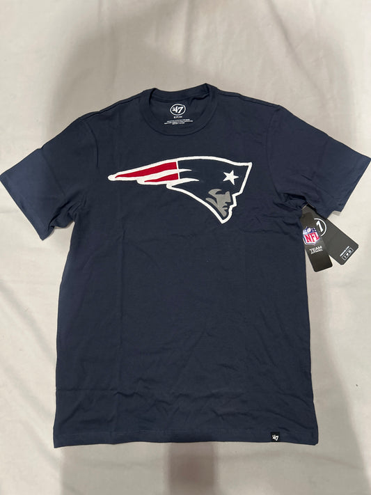 New England Patriots NFL 47Brand Atlas Blue Franklin Knockout Fieldhouse Tee Men