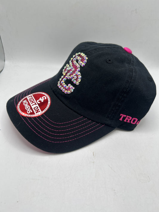 USC Trojans Women Bedazzled Adjustable Hat with Embroidered Lettering on Side Pannel