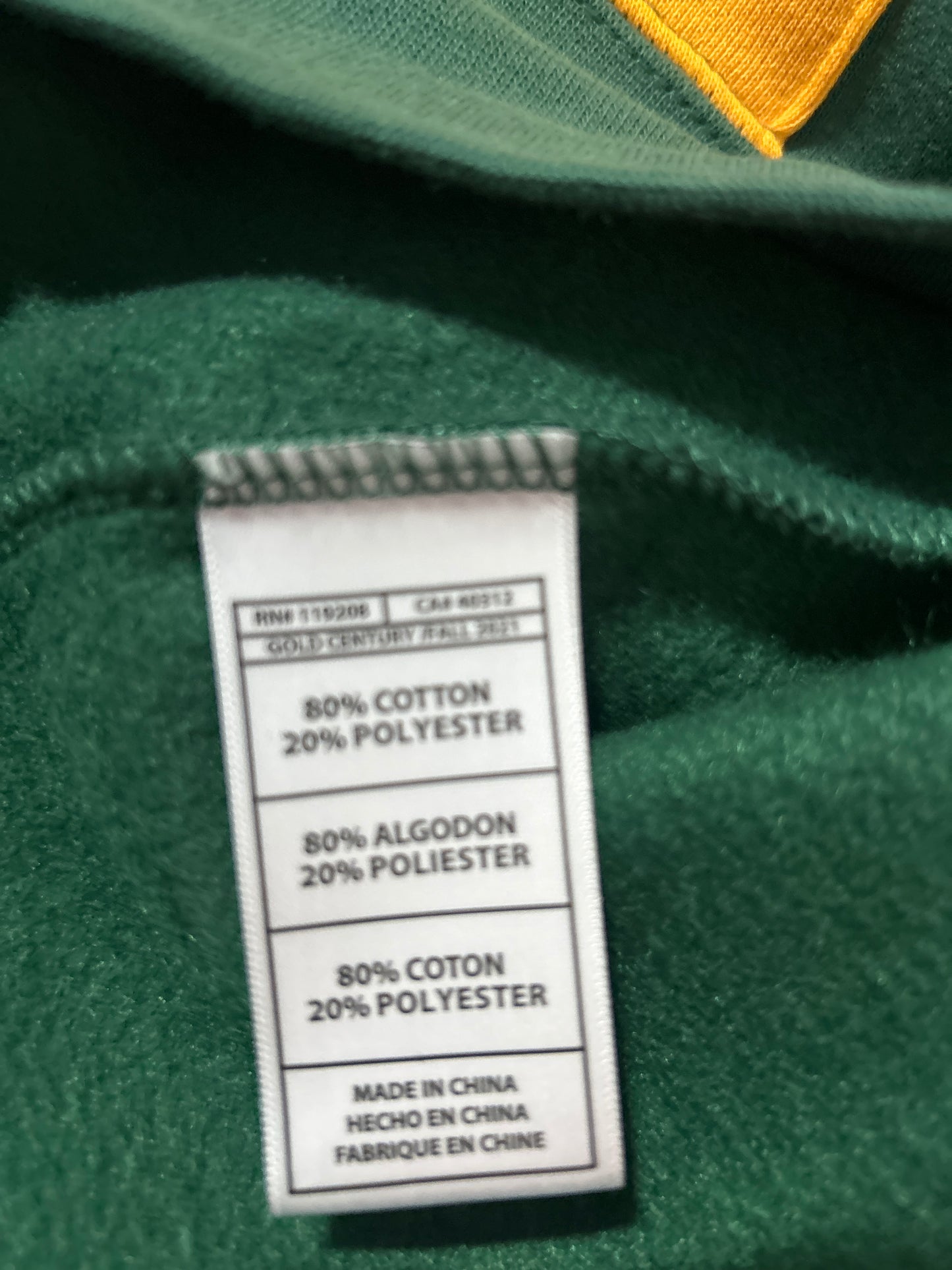 Green Bay Packers NFL Mitchell & Ness Throwbacks Full Zip Men Fleece