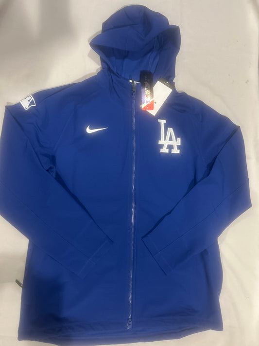 Los Angeles Dodgers MLB Nike Authentic Collection Raglan Therma-Fit Full-Zip Hoodie Men Jacket
