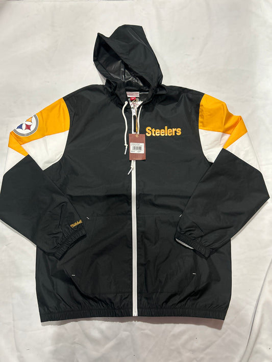 Pittsburgh Steelers NFL Mitchell & Ness Throwbacks Full Zip Men Windbreaker