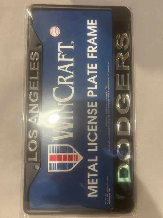 Los Angeles Dodgers MLB Black Laser Chrome License Plate