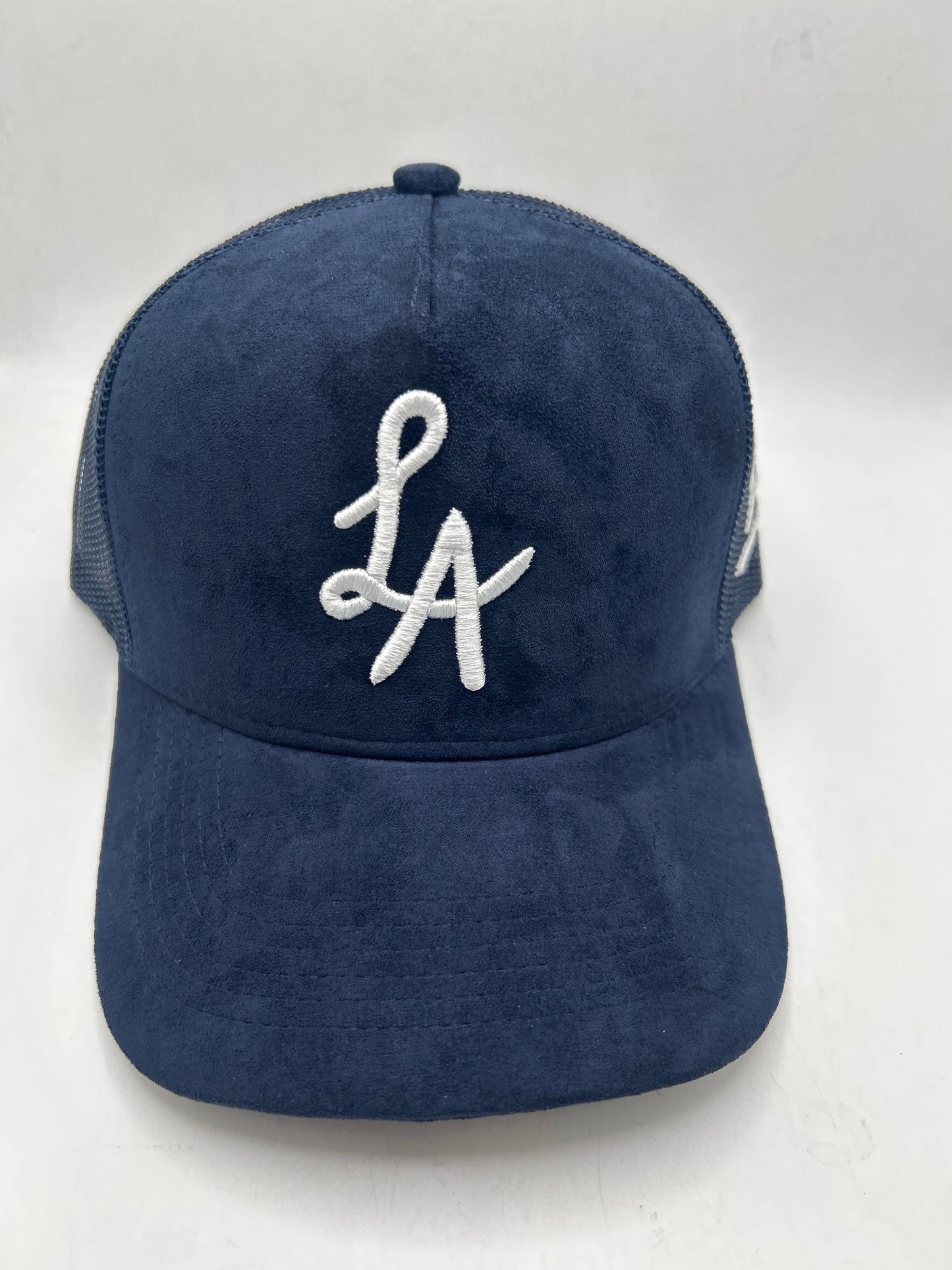 Los Angeles JSW Private Label Navy Suede A-Frame Snapback Hat