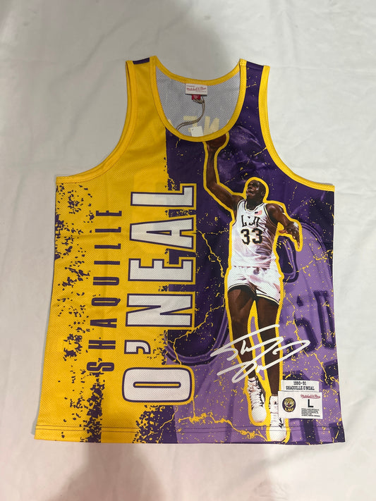 Los Angeles Lakers NBA Shaquille O'Neal 1990-91 #33 Mitchell & Ness Mesh Tank