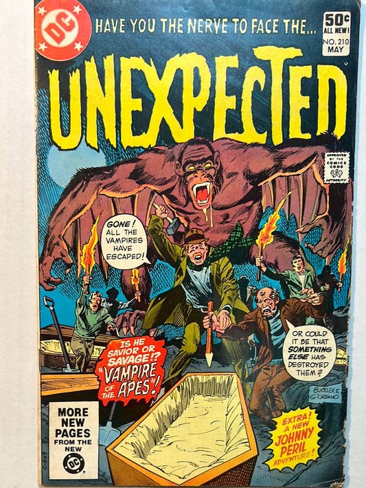 Unexpected by DC Comics “Vampire of the Apes!” No. 210 Comic Book