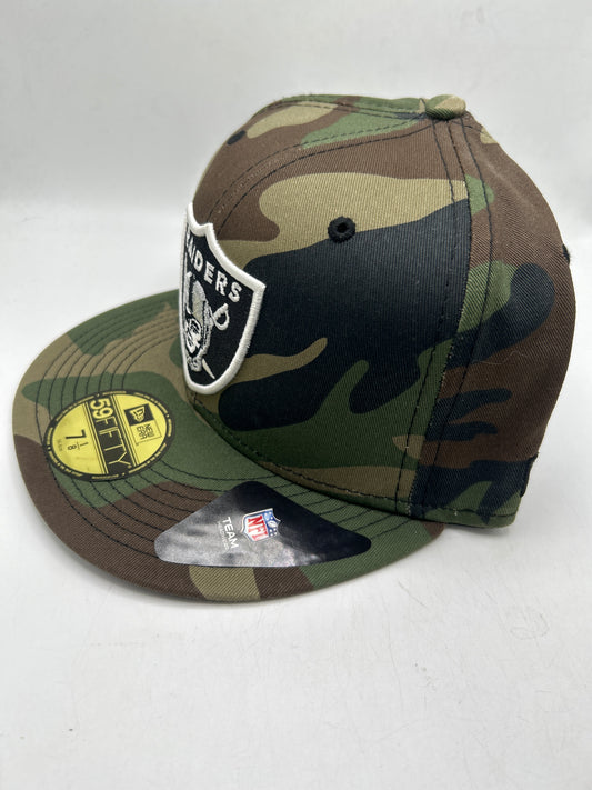 Las Vegas Raiders NFL Camo Woodland New Era 59Fifty Fitted Hat
